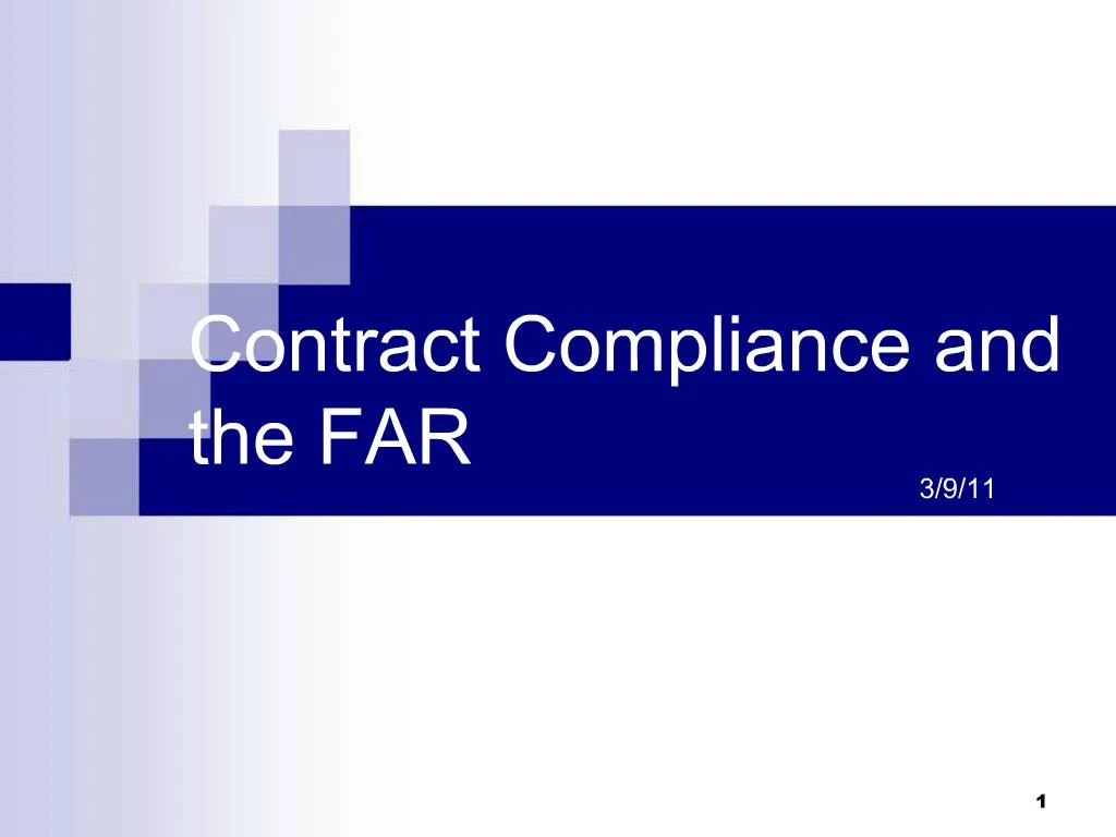 PPT - Contract Compliance And The FAR PowerPoint Presentation, Free ...