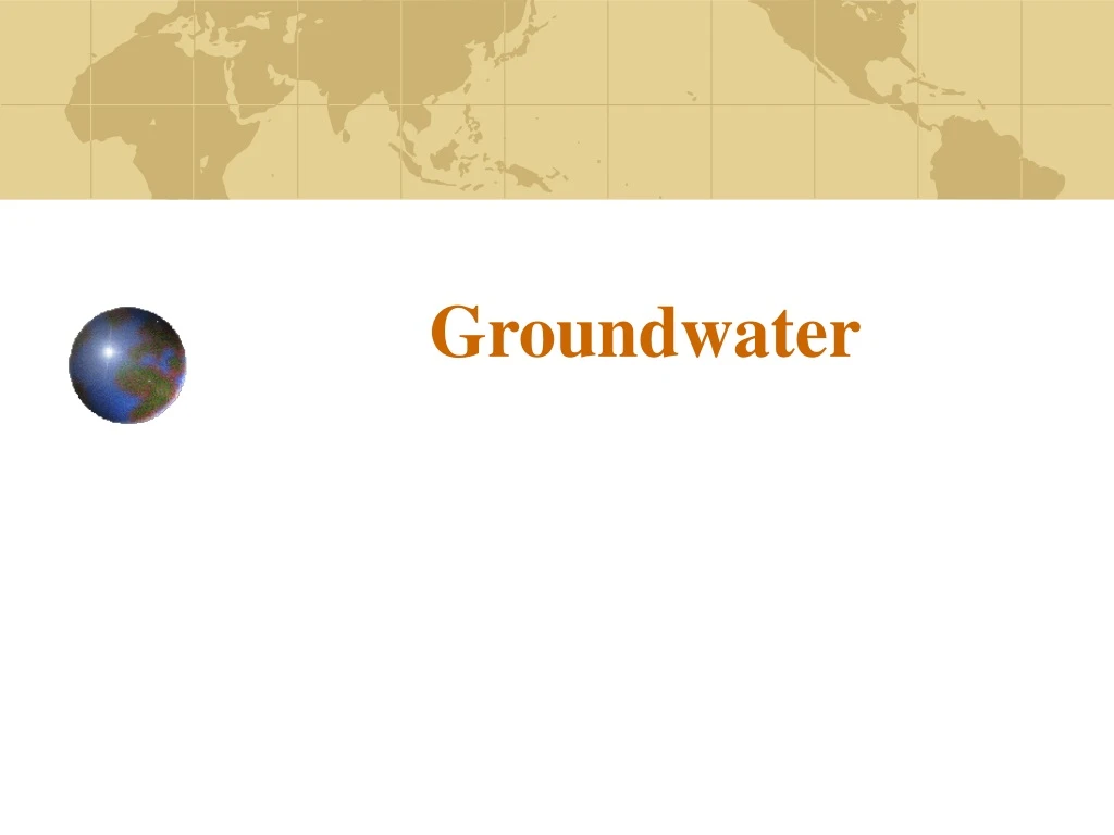 groundwater n.