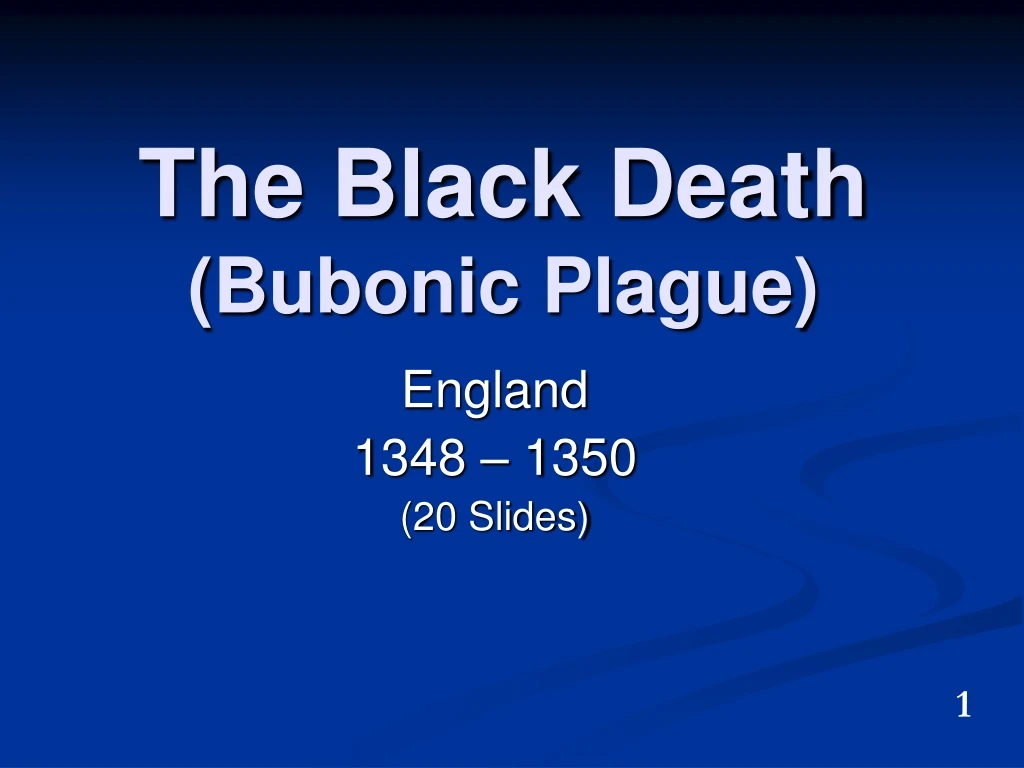 the black death bubonic plague n.