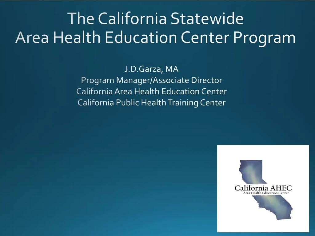 the california statewide area health education center program n.