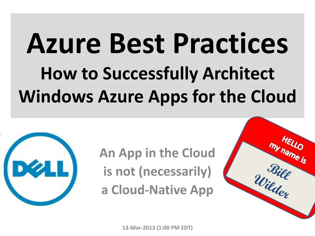 azure best practices how to successfully architect windows azure apps for the cloud n.
