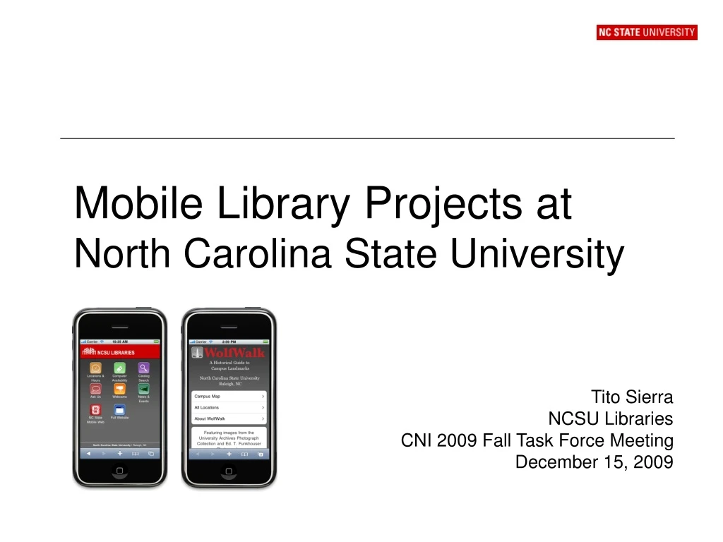 mobile library projects at north carolina state university n.