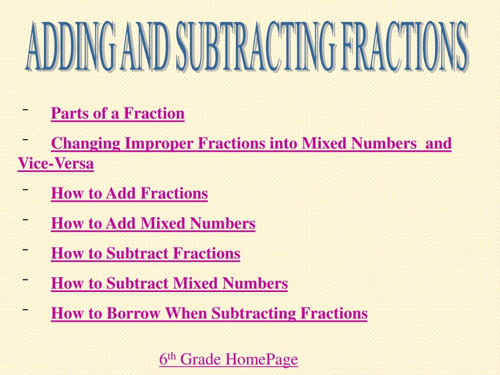 adding and subtracting fractions n.