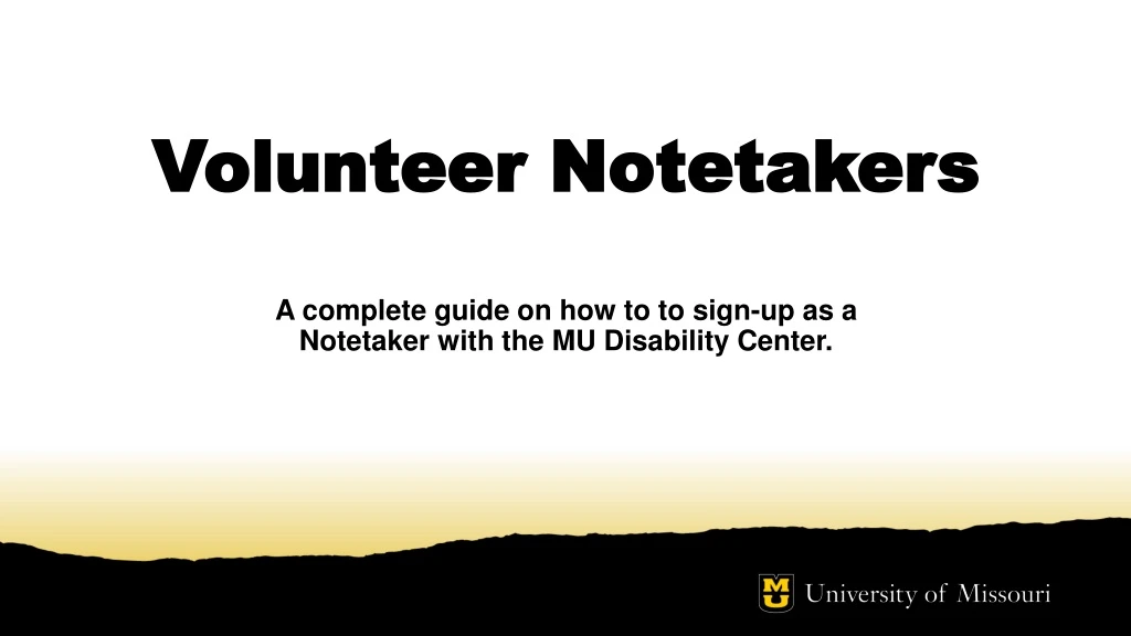 volunteer notetakers n.