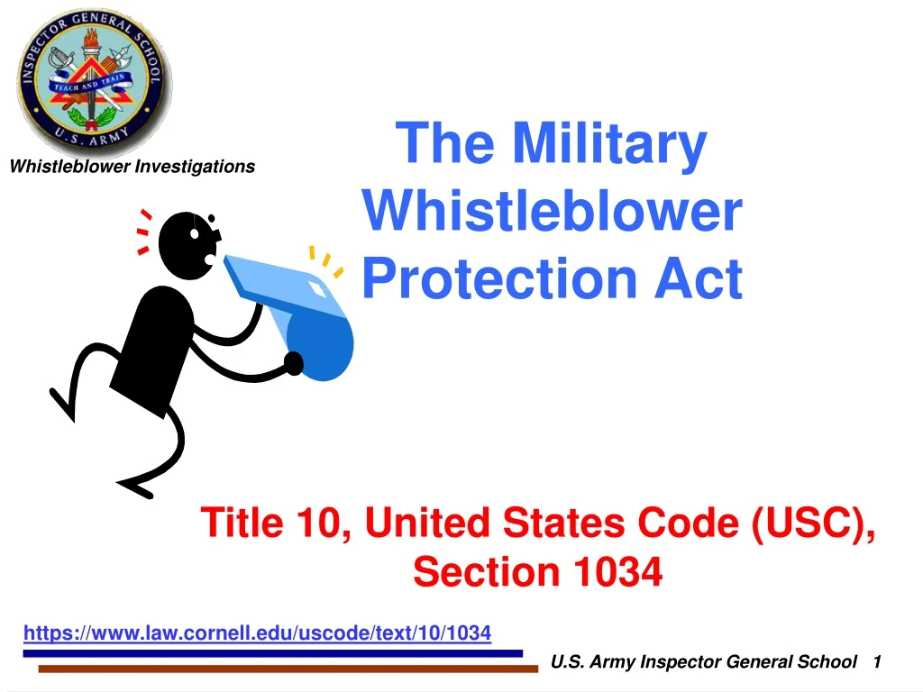 the military whistleblower protection act n.