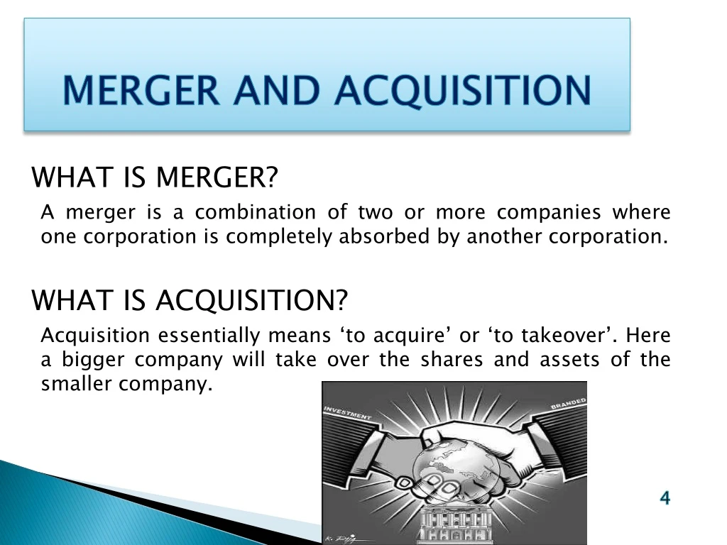 merger and acquisition n.