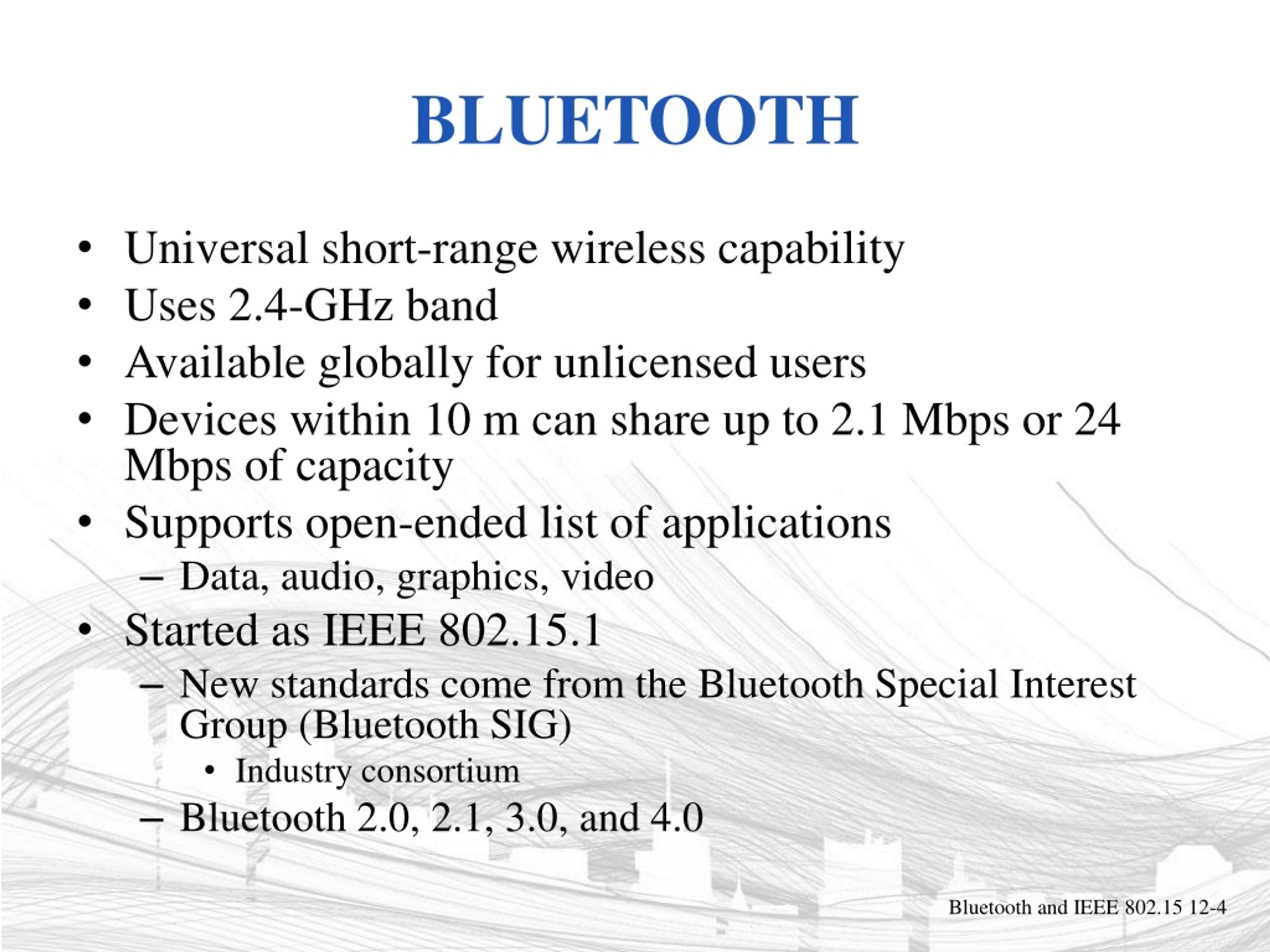 PPT - Chapter 3 Bluetooth And IEEE 802.15 PowerPoint Presentation, Free ...