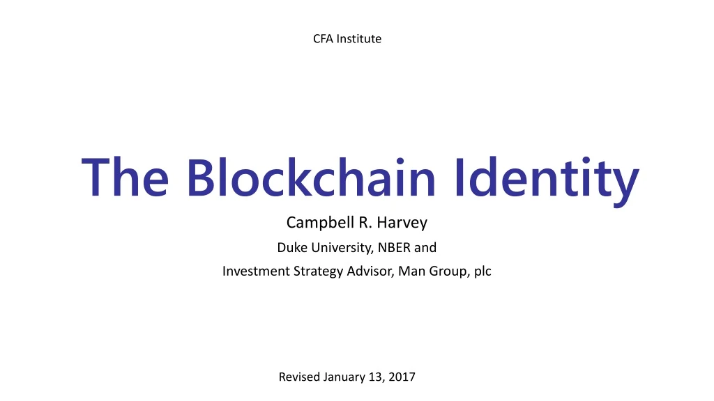 the blockchain identity n.