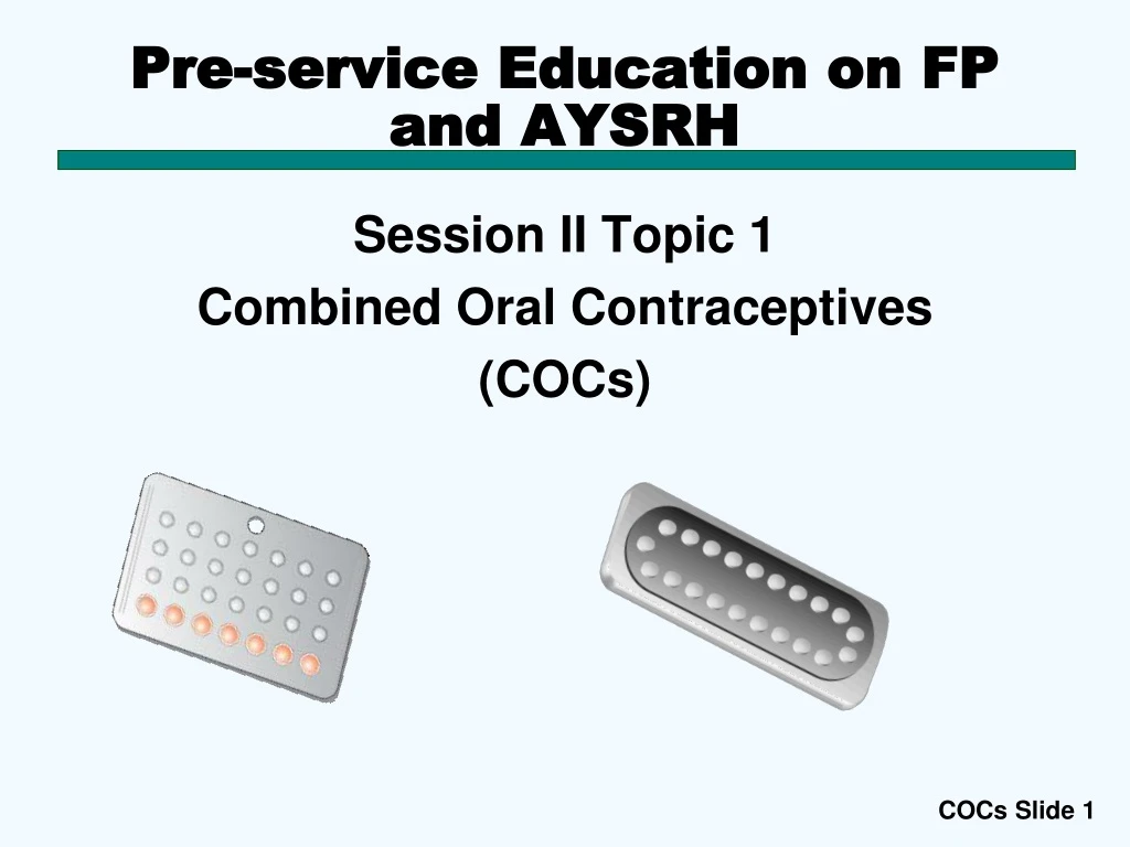 pre service education on fp and aysrh n.