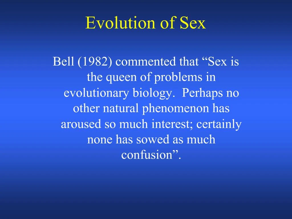 Ppt Evolution Of Sex Powerpoint Presentation Free Download Id 335873