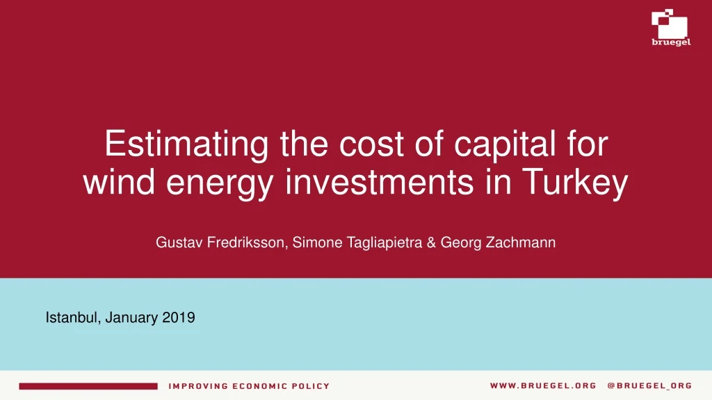 estimating the cost of capital for wind energy investments in turkey n.