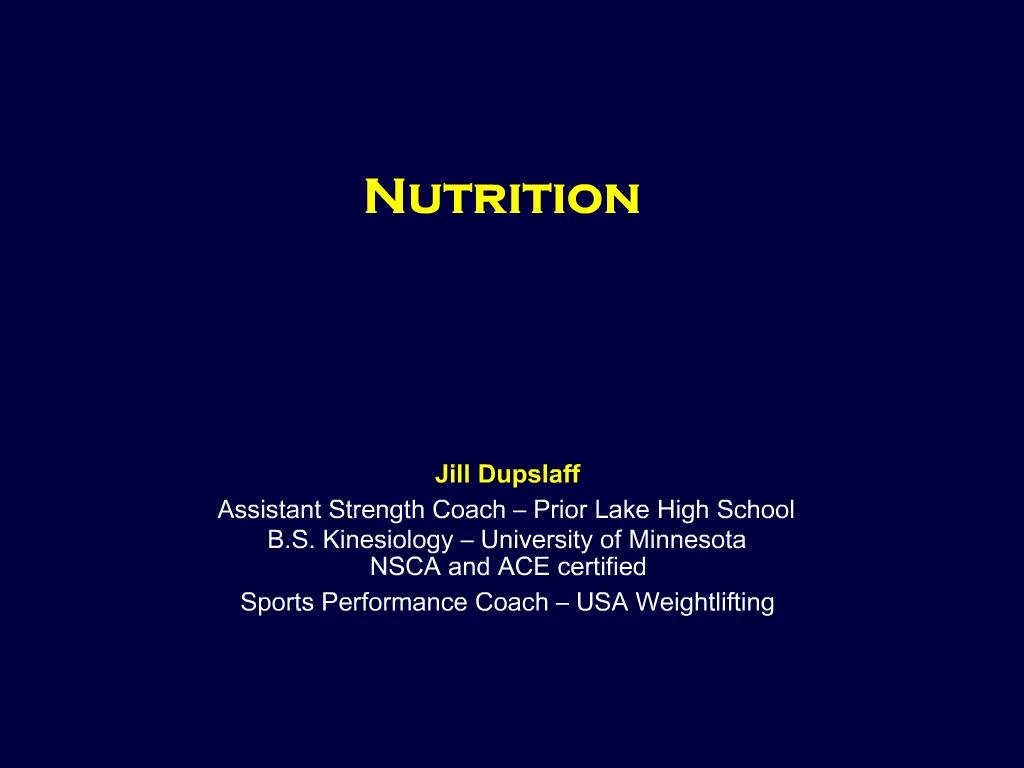 PPT - Nutrition PowerPoint Presentation, Free Download - ID:337583