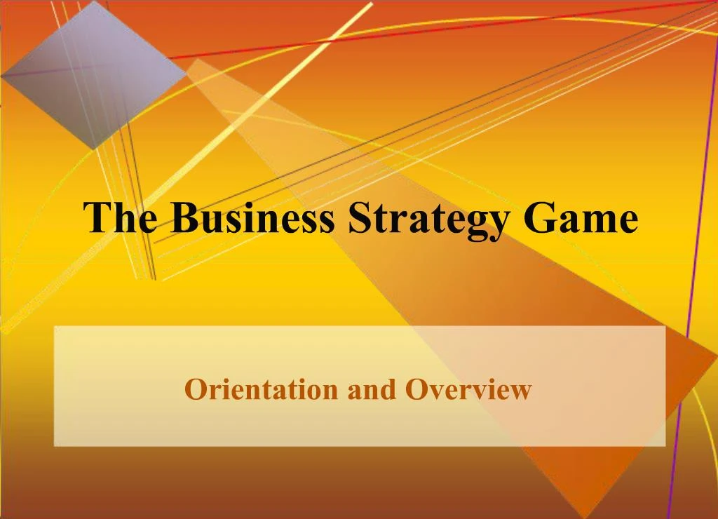 business strategy game presentation