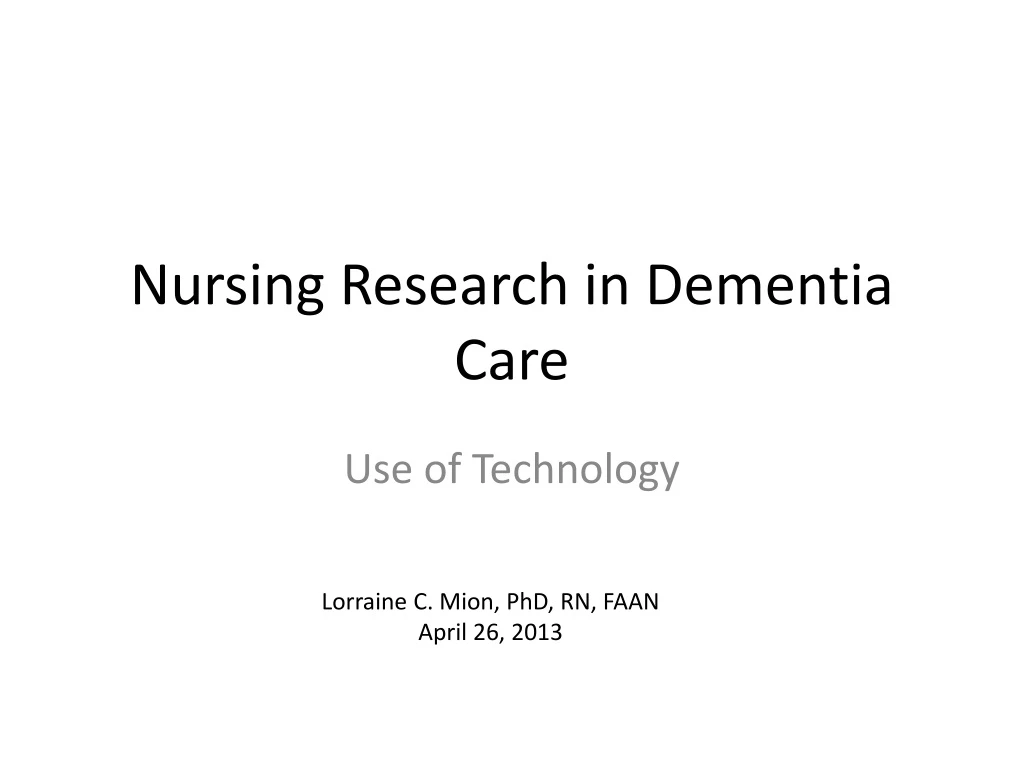 nursing dissertation topics dementia