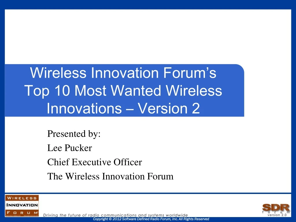 wireless innovation forum s top 10 most wanted wireless innovations version 2 n.