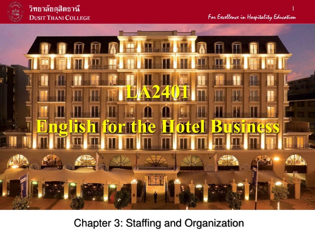 la2401 english for the hotel business n.