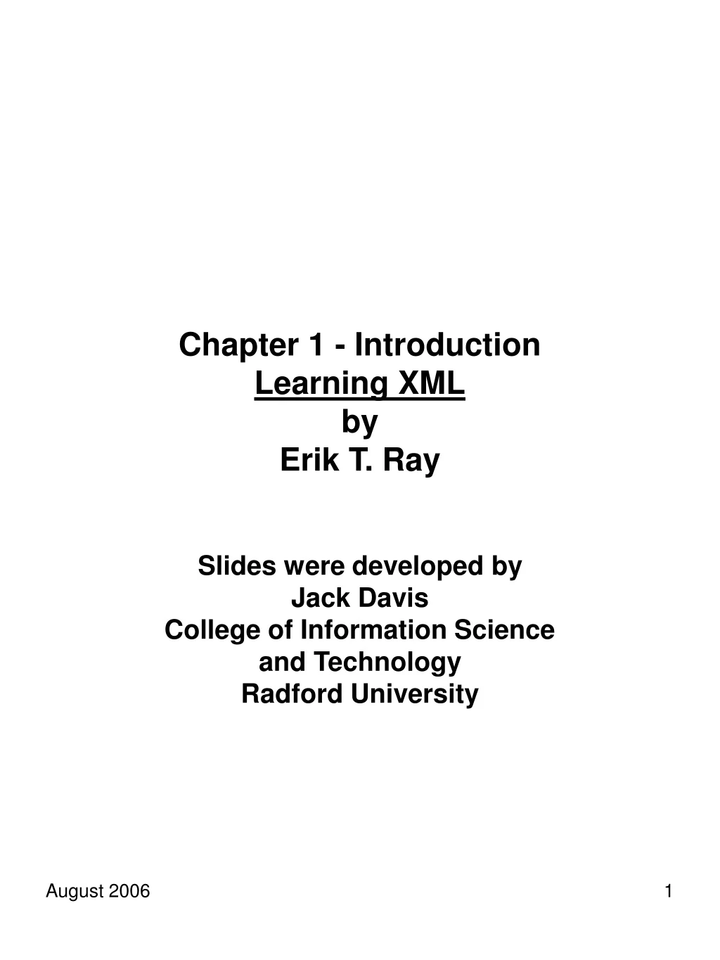 chapter 1 introduction learning xml by erik t ray n.
