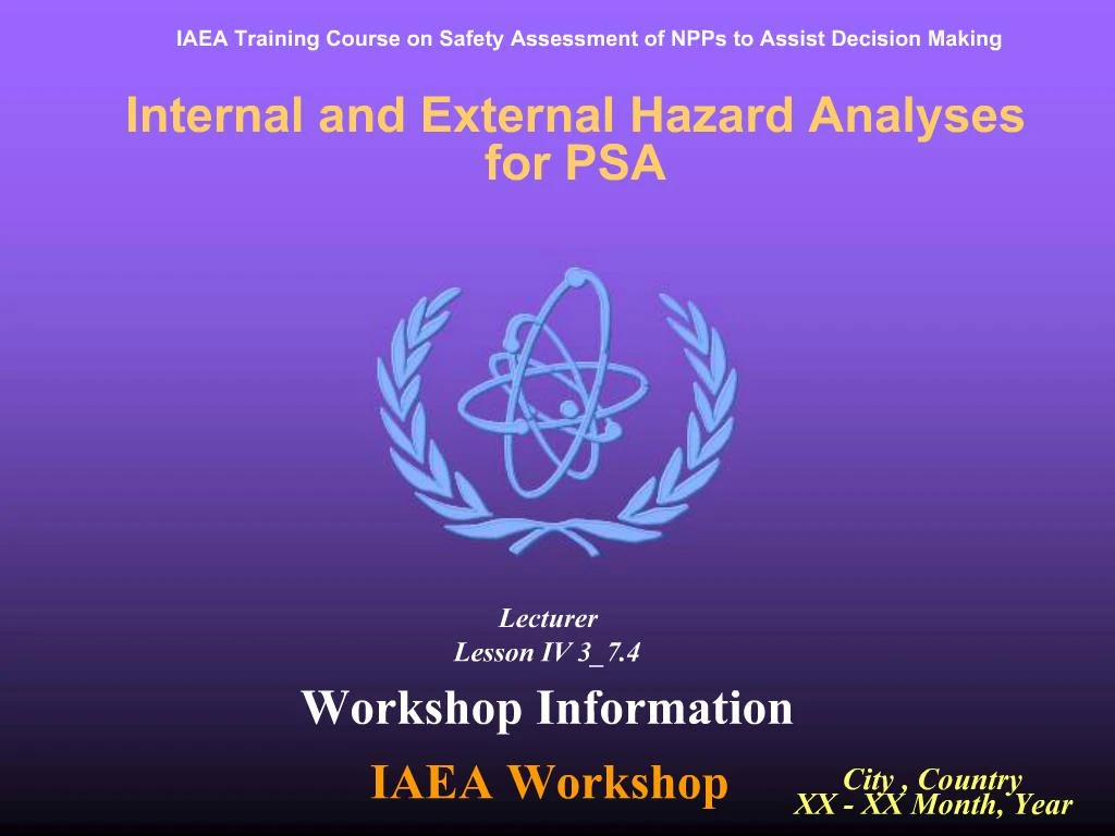 PPT - Internal And External Hazard Analyses For PSA PowerPoint ...