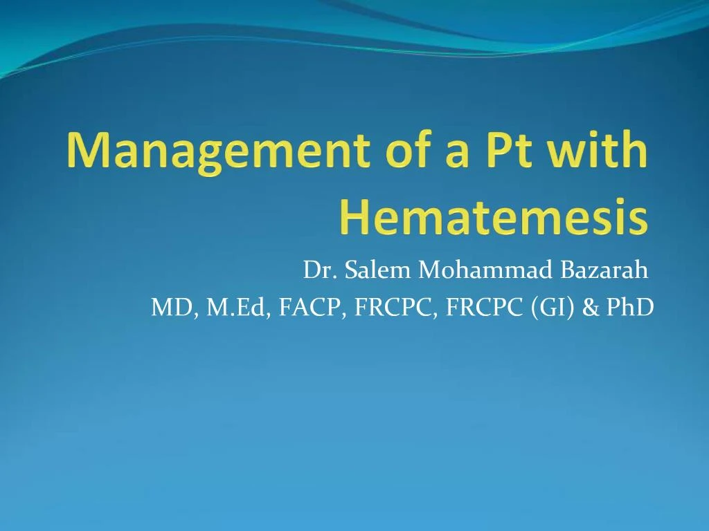 hematemesis case presentation slideshare