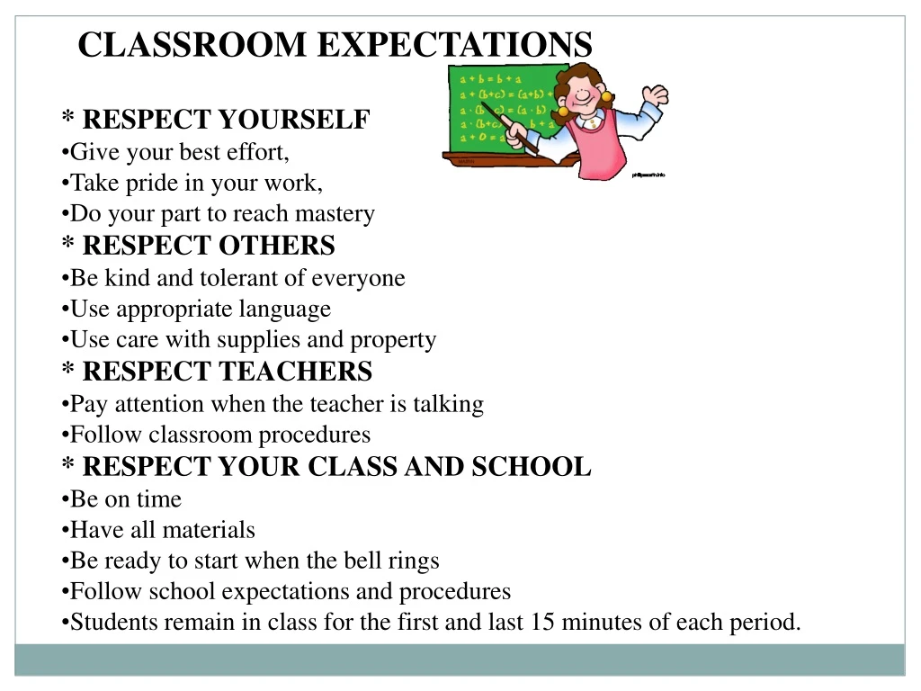 PPT CLASSROOM EXPECTATIONS PowerPoint Presentation, free