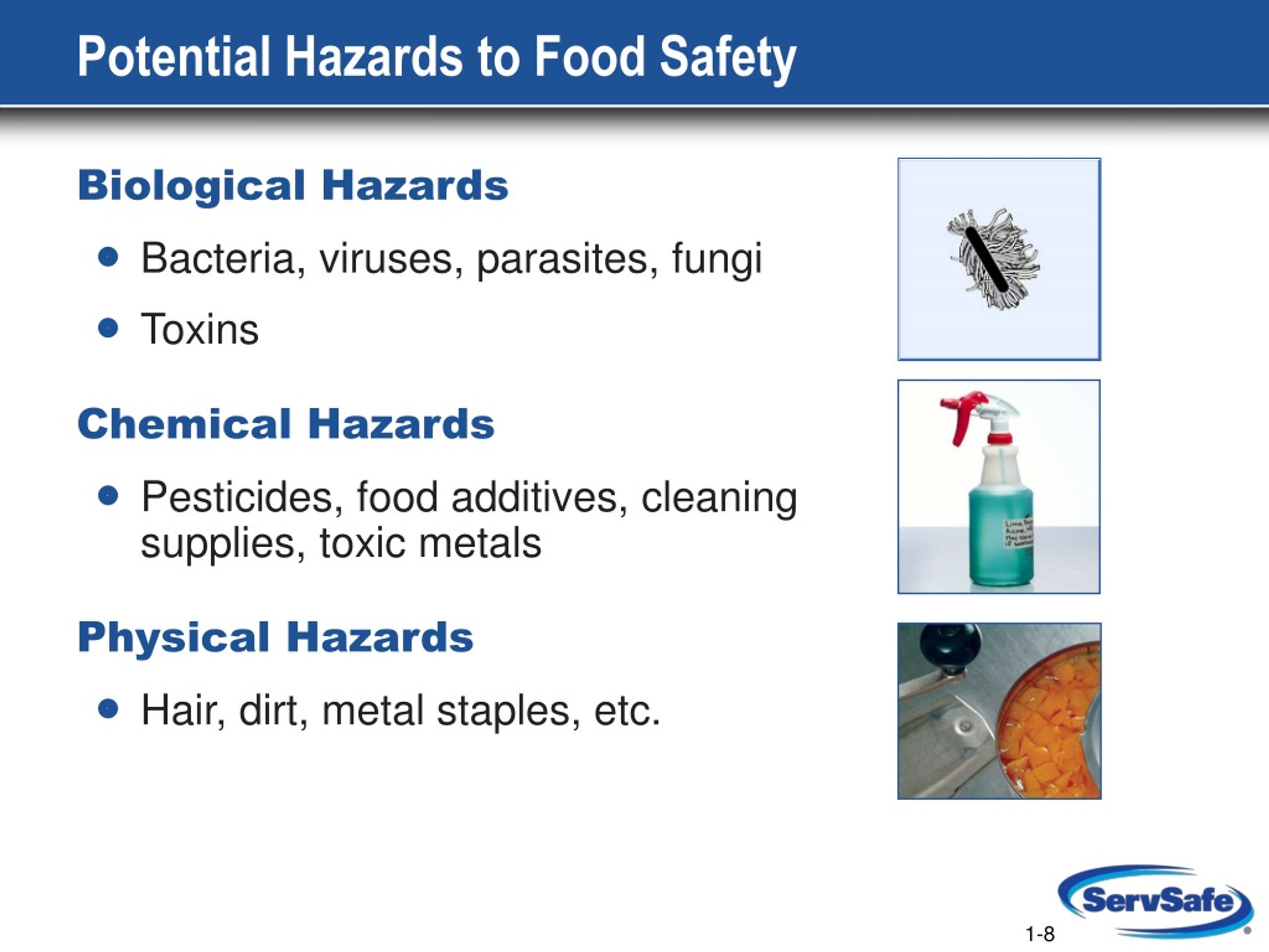 Potential Hazards To Food Safety L 