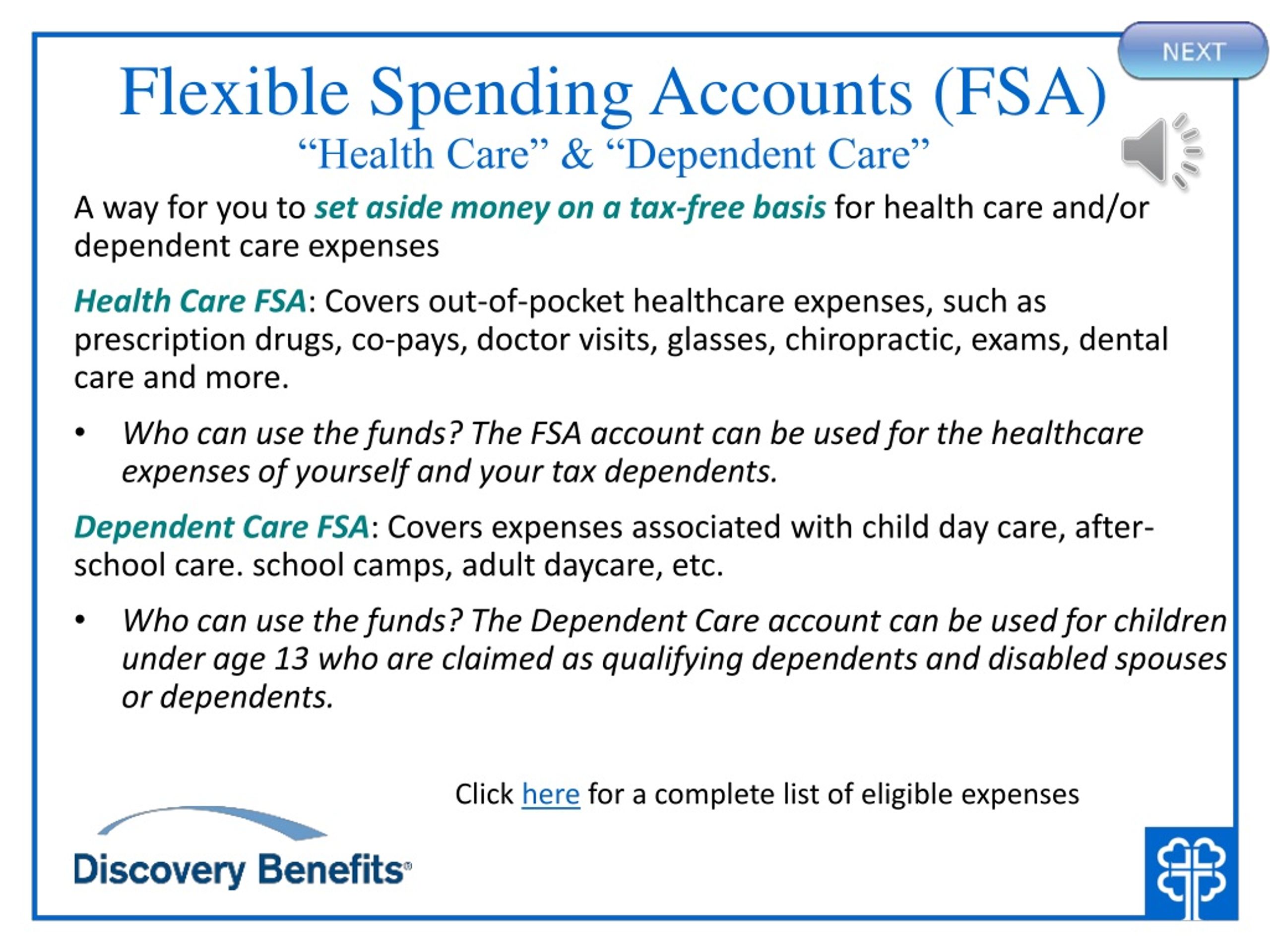 PPT Flexible Spending Accounts (FSA) “Health Care” & “Dependent Care