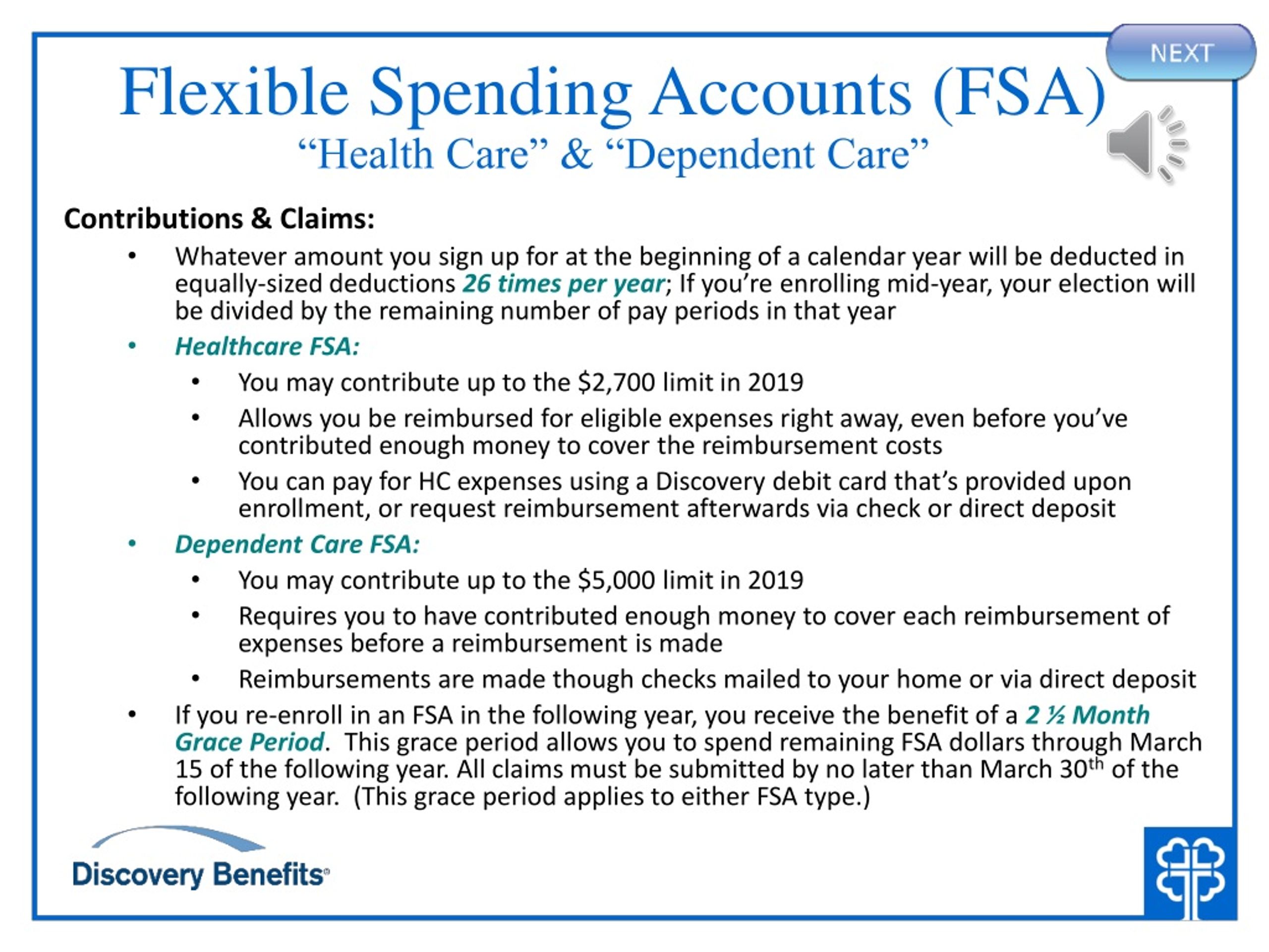 PPT - Flexible Spending Accounts (FSA) “Health Care” & “Dependent Care 