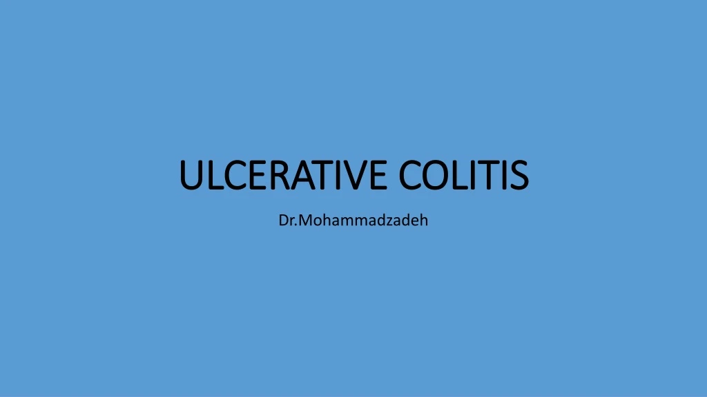 Ppt Ulcerative Colitis Powerpoint Presentation Free Download Id342962 1772
