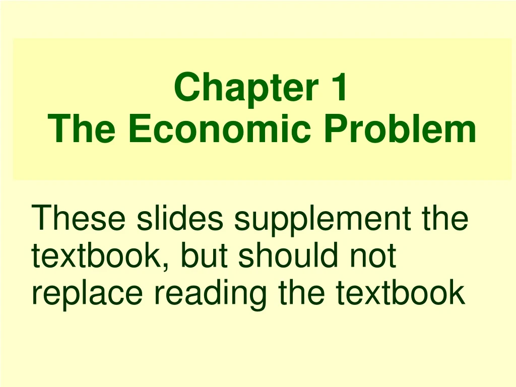 chapter 1 the economic problem n.