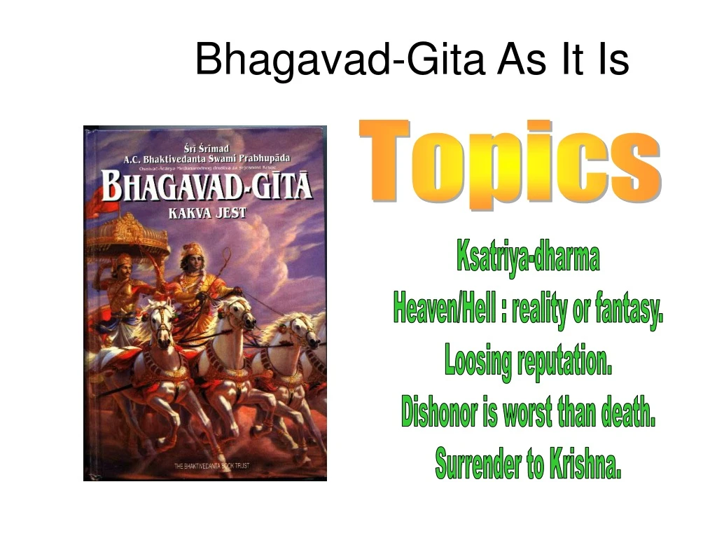 bhagavad gita book review ppt