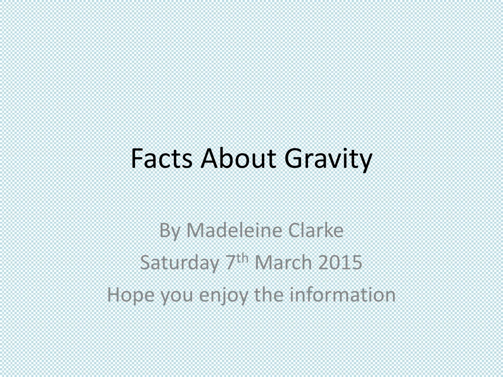 facts about gravity n.
