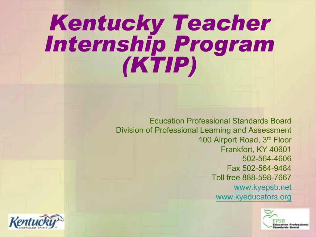 PPT Kentucky Teacher Internship Program KTIP PowerPoint Presentation