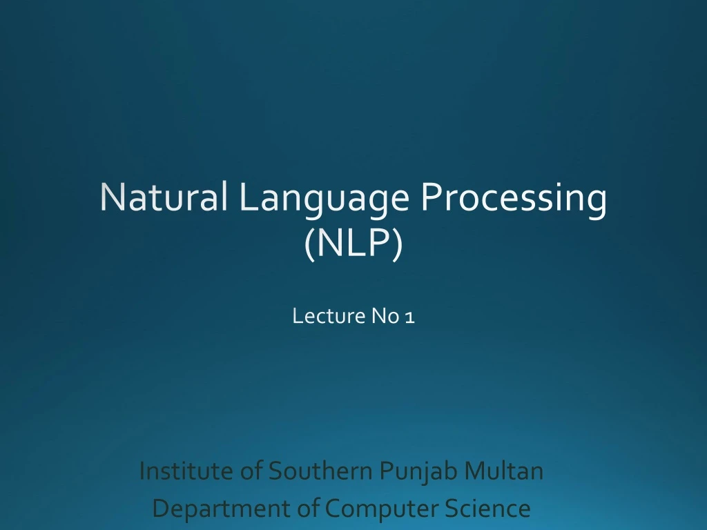 natural language processing nlp n.