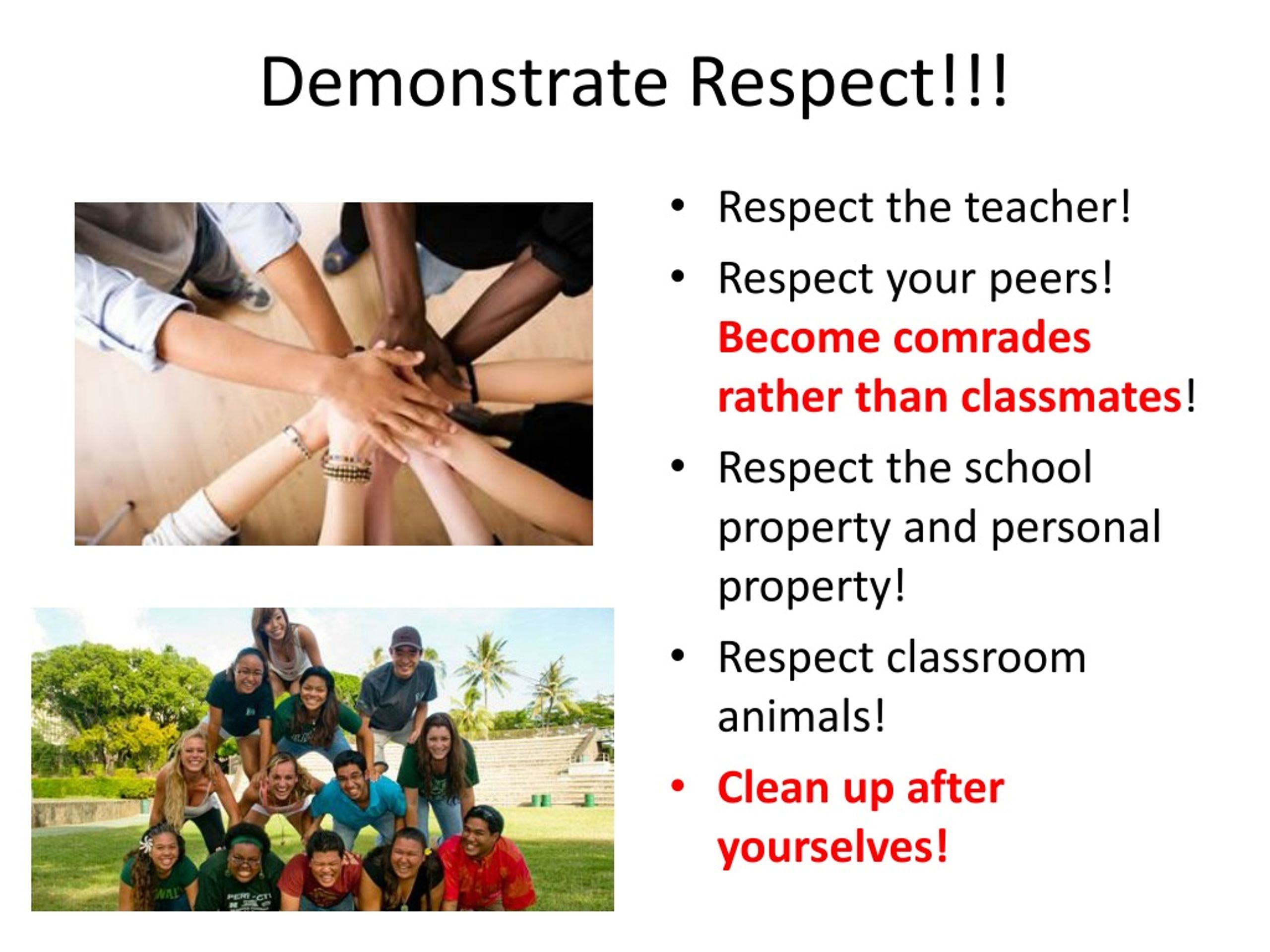 presentation about respect in school