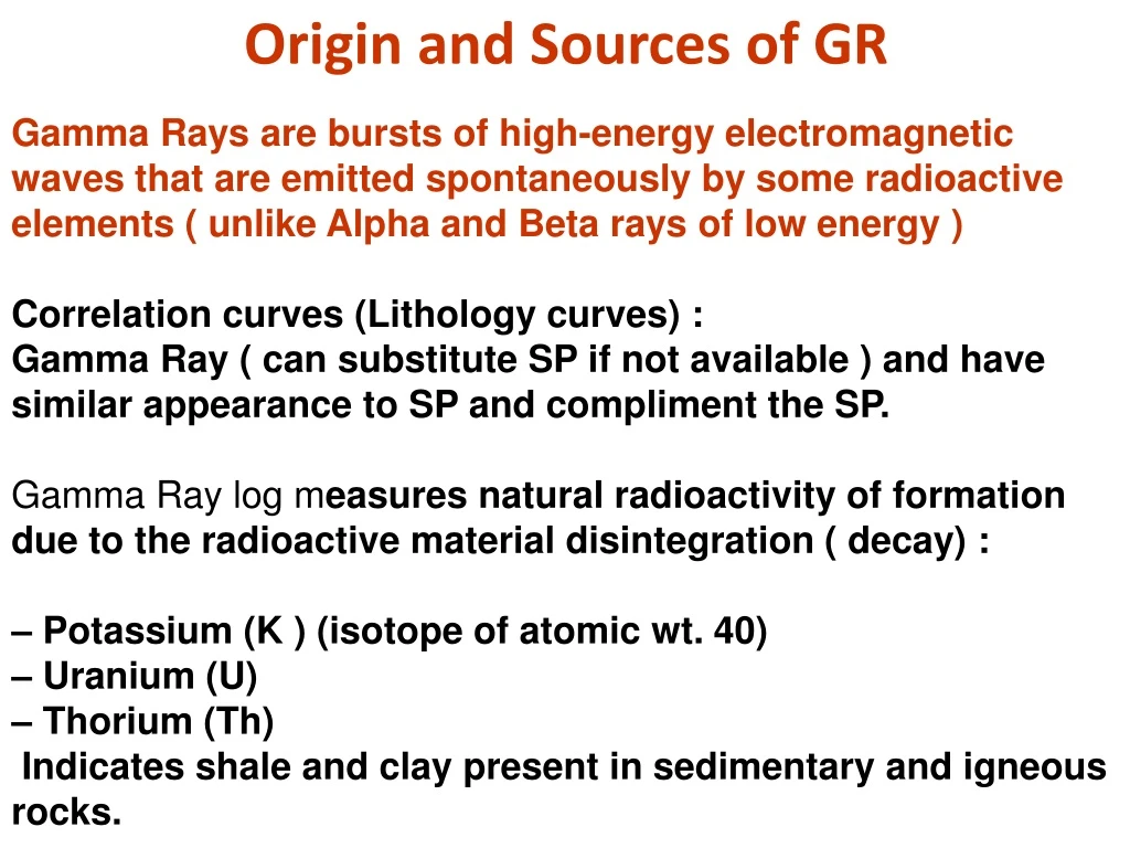 origin and sources of gr n.