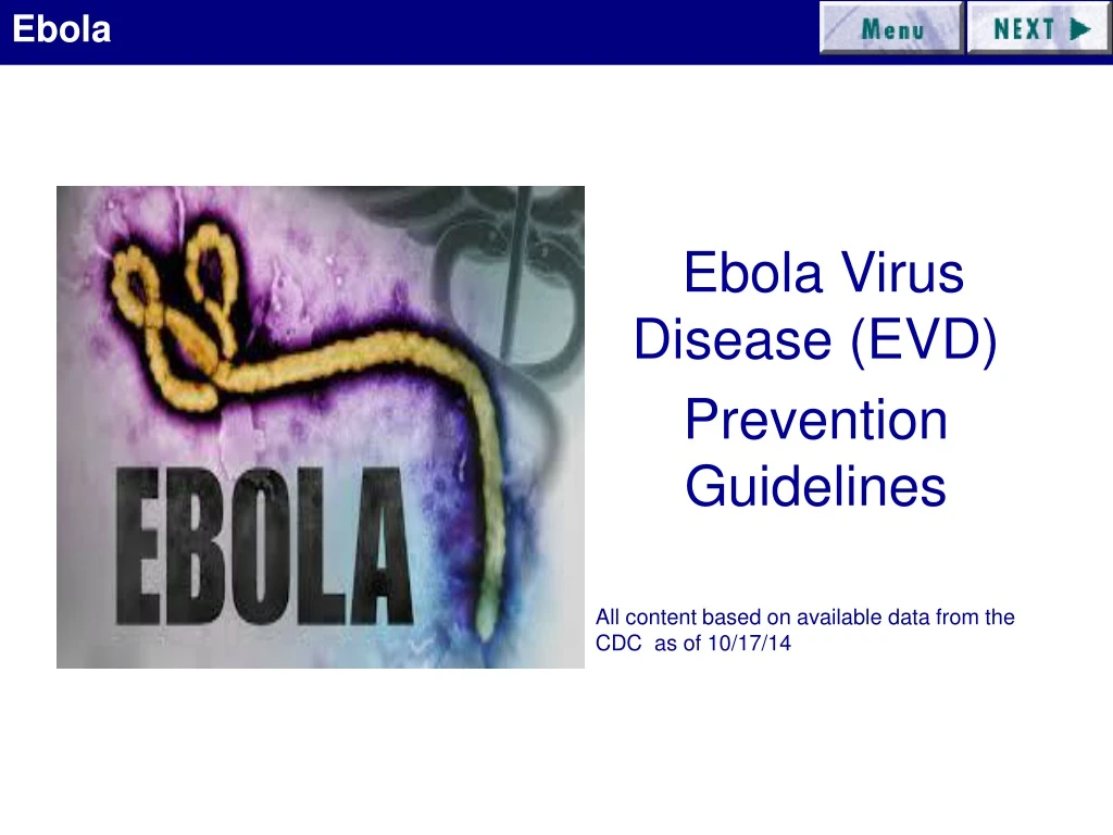 PPT Ebola Virus Disease (EVD) Prevention Guidelines PowerPoint