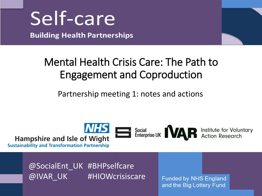 mental health crisis care the path to engagement and coproduction n.
