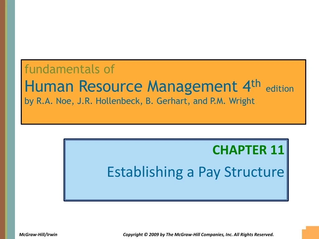 PPT - CHAPTER 11 Establishing A Pay Structure PowerPoint Presentation ...