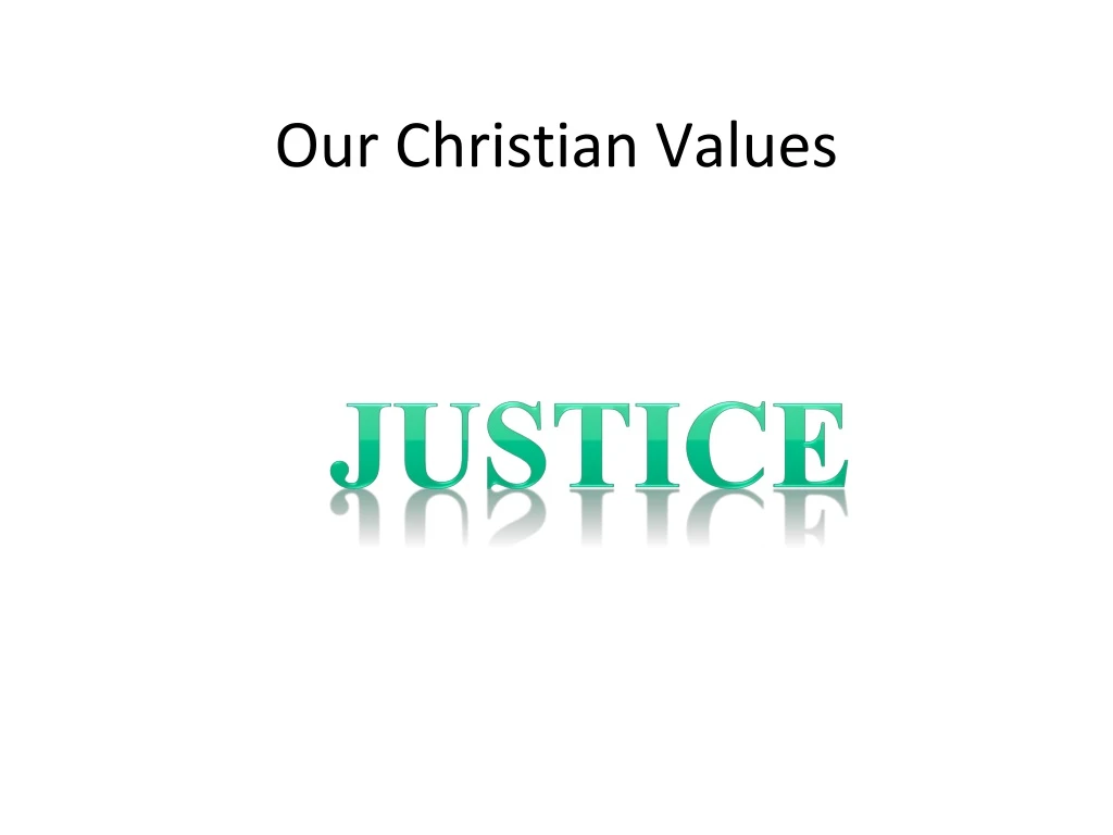 our christian values n.
