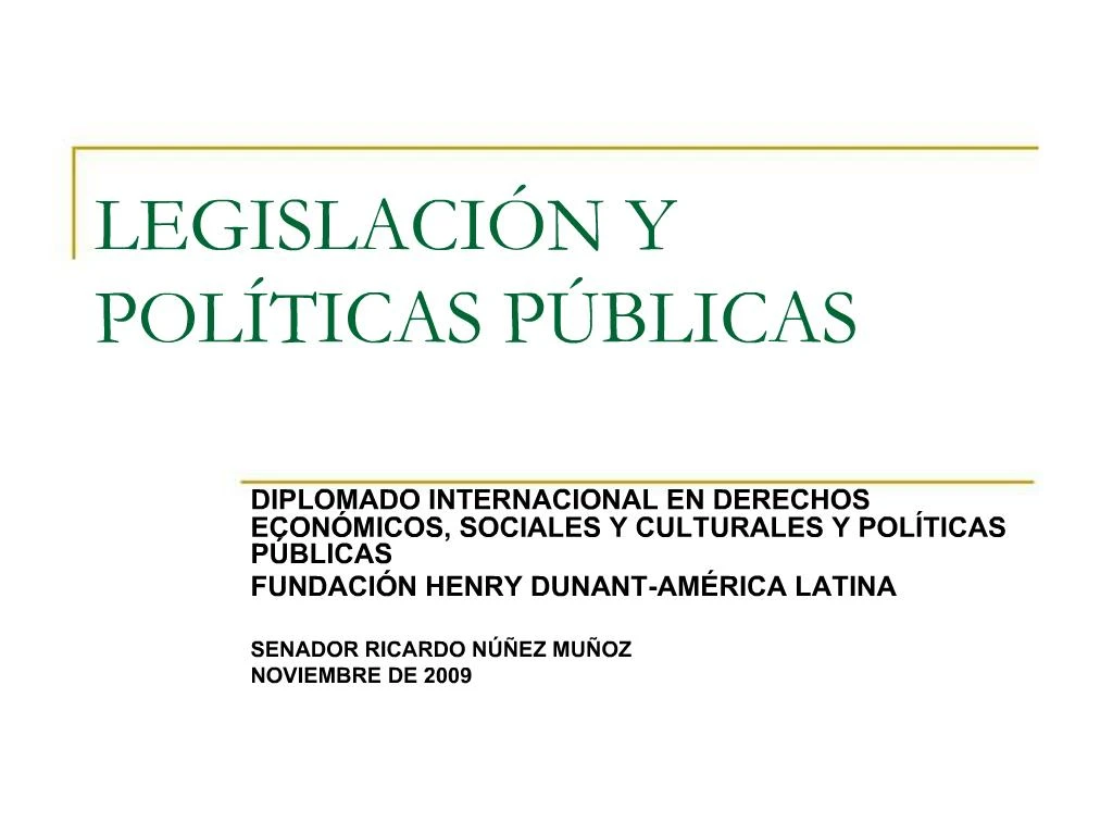 PPT - LEGISLACI N Y POL TICAS P BLICAS PowerPoint Presentation, Free ...