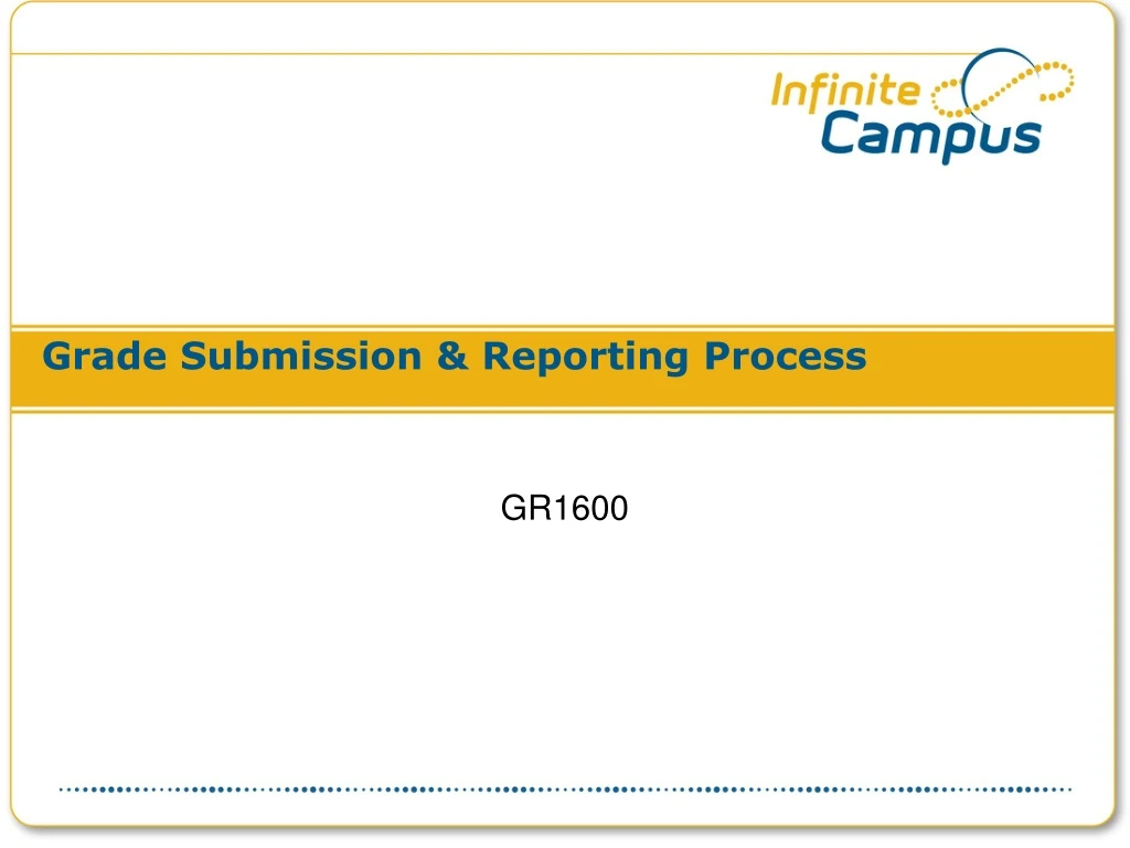 grade submission reporting process n.