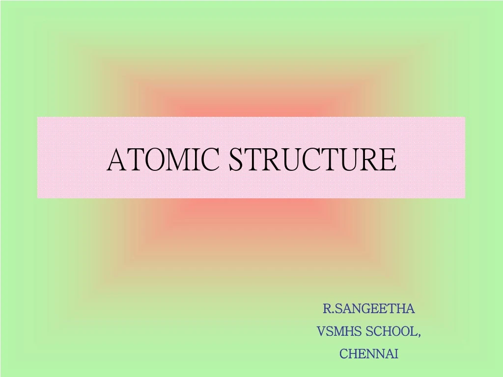 atomic structure n.