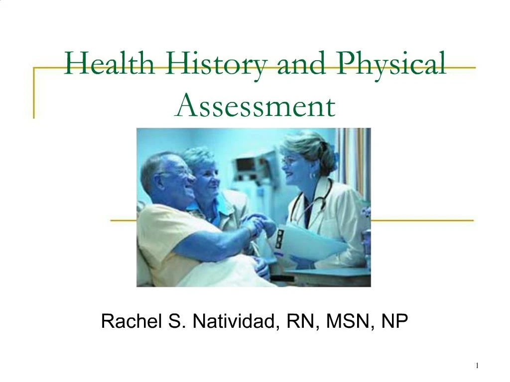 Health History Assessment.