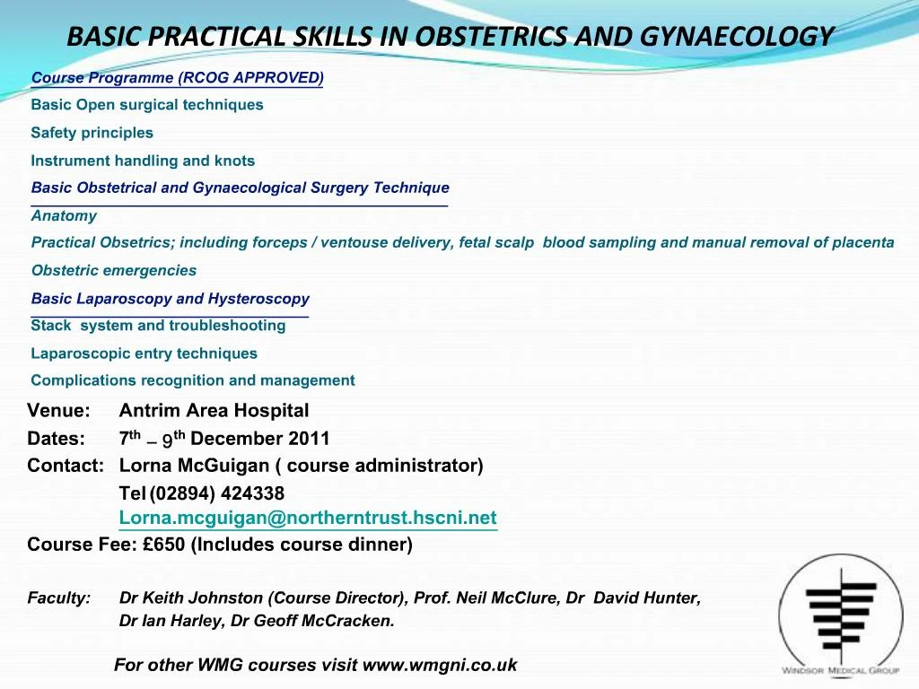 PPT - BASIC PRACTICAL SKILLS IN OBSTETRICS AND GYNAECOLOGY PowerPoint ...