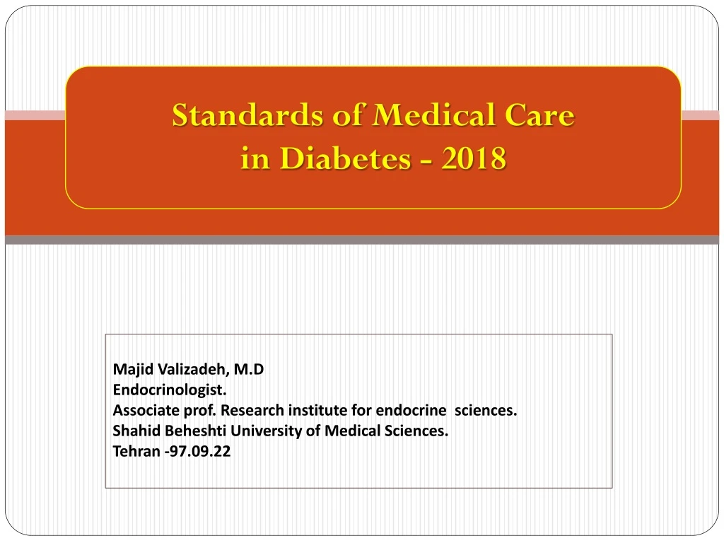 standards of medical care in diabetes 2018 n.