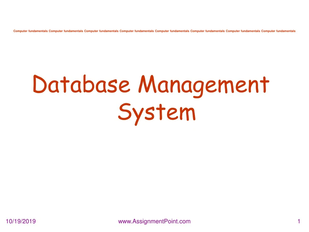 database management system n.