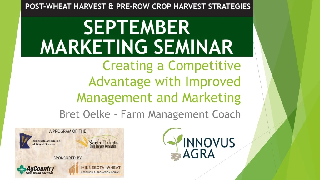 creating a competitive advantage with improved management and marketing n.
