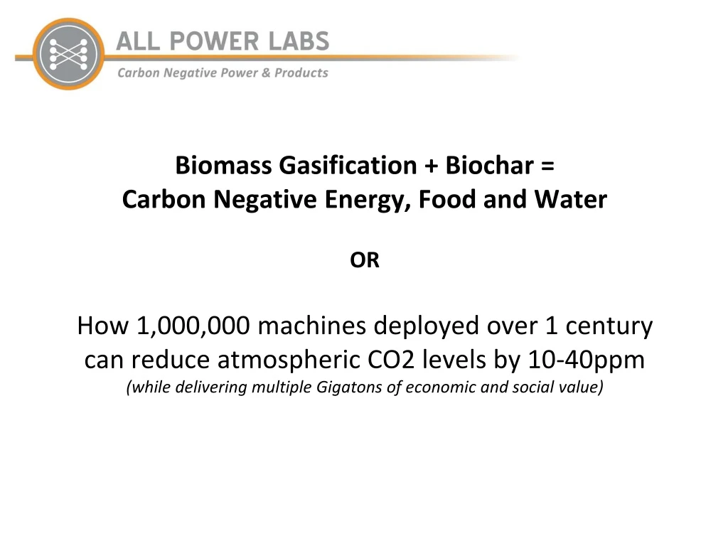 biomass gasification biochar carbon negative n.