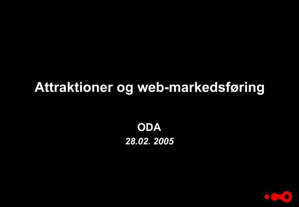 PPT - Attraktioner Og Web-markedsf Ring PowerPoint Presentation, Free ...