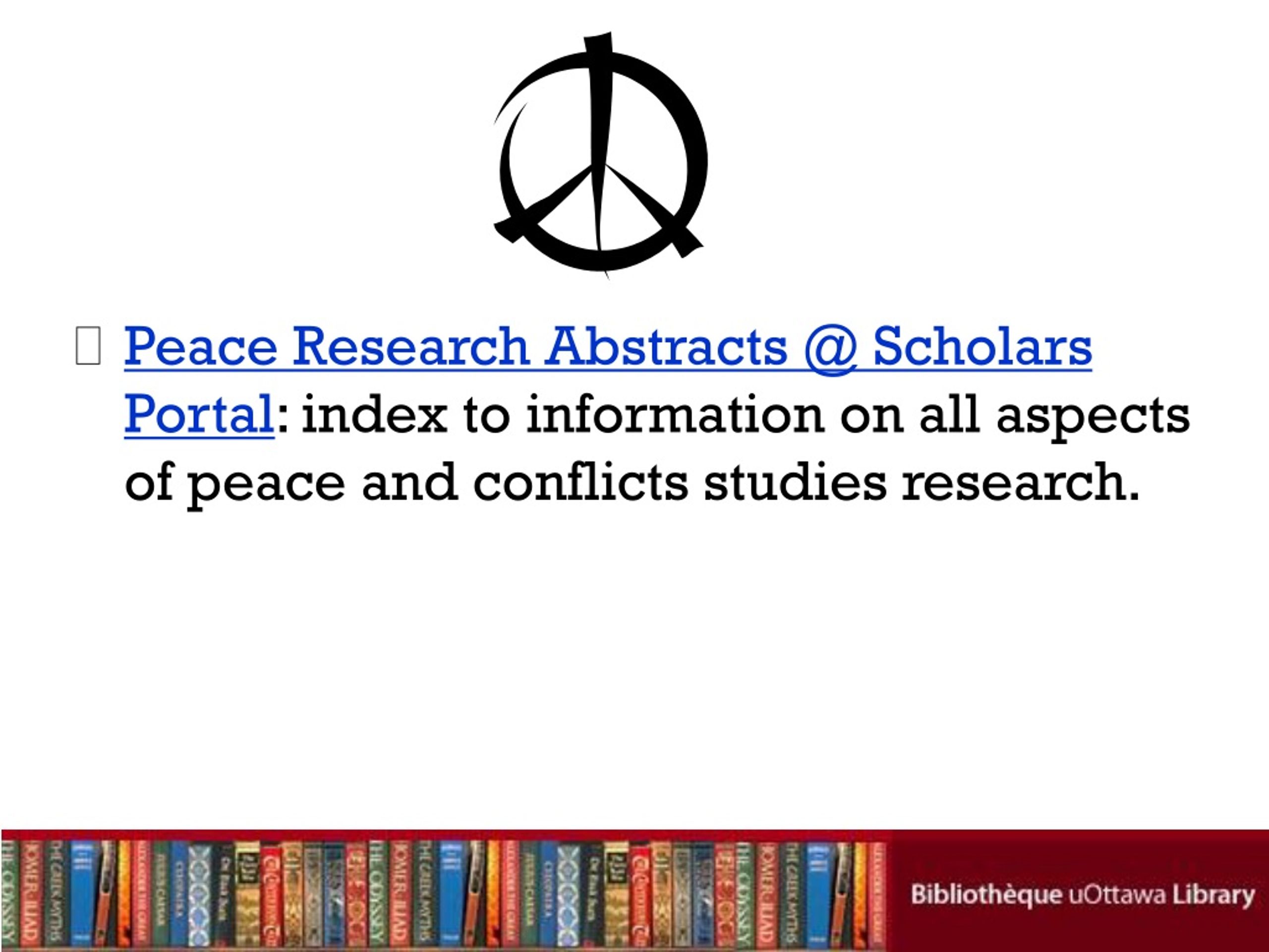 peace research abstracts